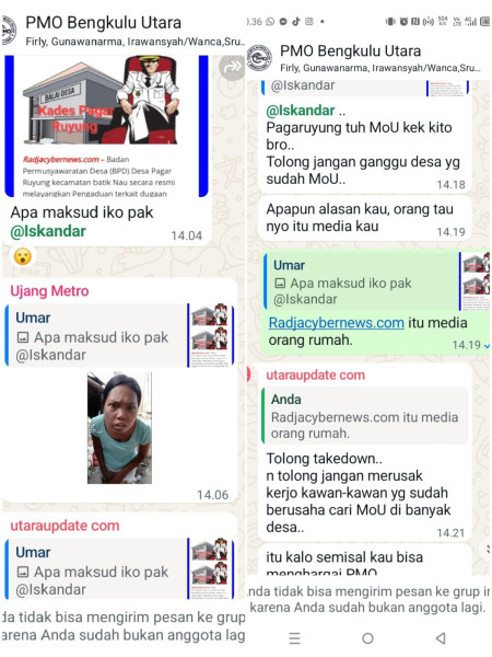 Oknum ketua PMO Ngamuk Di Duga Karena Media Independen Beritakan Kades Asusila Mitranya